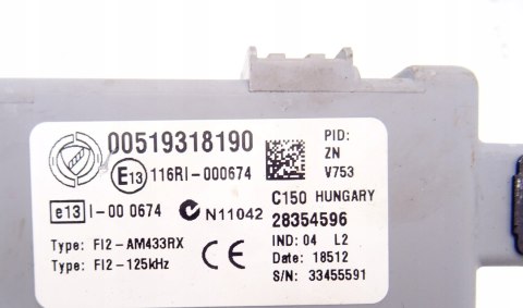 MODUŁ BSI BODY KOMPUTER FIAT 500 00519318190