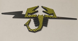 FIAT ABARTH 500e LOGO ZNACZEK SKORPION na błotnik tył 19 x 8 cm 735772351