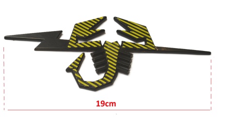 FIAT ABARTH 500e LOGO ZNACZEK SKORPION na błotnik tył 19 x 8 cm 735772351